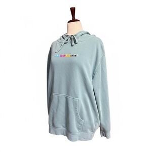 FanJoy David's Vlog Turquoise Oversized Hoodie - Size L